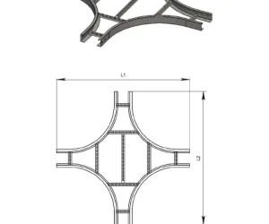 КАБЕЛЬНЫЙ ЛОТОК КРЕСТОВОЙ ЛКЦус