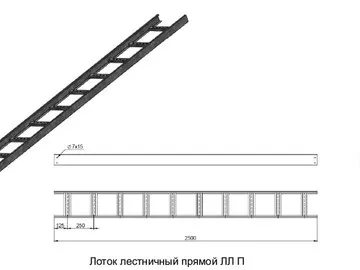 ЛОТОК ЛЕСТНИЧНЫЙ ПРЯМОЙ ЛЛ П