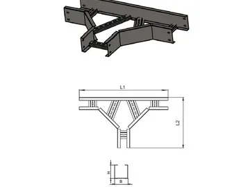 ЛОТОК ЛЕСТНИЧНЫЙ ТРОЙНИКОВЫЙ ЛЛ Т