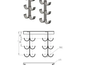 CABLE BRACKETS ARM CEILING SERIES RP