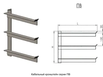 КАБЕЛЬНЫЕ КРОНШТЕЙНЫ СЕРИИ ПВ